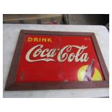 Coca-Cola Tin Sign 30x22 Frame