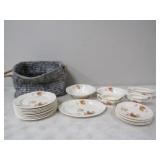 20pc Edwin M. Knowles Semi Vitreous Serving Set,