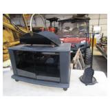TV Stand on Wheels 31x19x19in, Fireplace Tools,