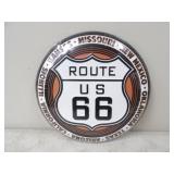 US Route 66 Tin Sign, 13in. Round