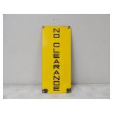 6x14in. No Clearance Porcelain Sign