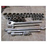 22- 3/4in Sockets, 16 Proto, 7/8-2in Missing, &