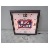 13.5x13.5 Bud Light Light Up Clock, Works