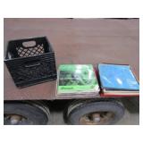 Approx 27 Records w/Milk Crate