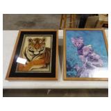 1978 Reverse Painting of Siberian Tiger &