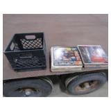 Approx 42 Records w/Milk Crate