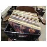 Approx 52 Records w/Milk Crate