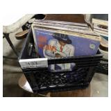 Approx 29 Records w/Milk Crate