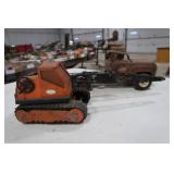 Tonka Crane w/Tracks, Tonka Flatbed Pickup