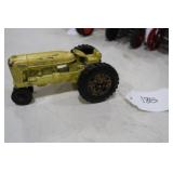 Kiddie Toy Yellow Hubley Metal Die Cast Tractor