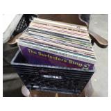 Approx 54 Records w/Milk Crate