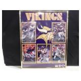1988 Minnesota Vikings Framed Poster 16inWx20inT