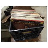 Approx 52 Records w/Milk Crate