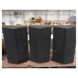 3 Magnavox Speakers 14.5inWx26inTx7inD