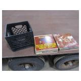 Approx 47 Records w/Milk Crate