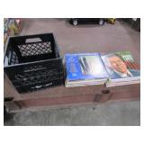 Approx 50 Records w/Milk Crate