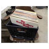 Approx 46 Records w/Milk Crate