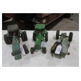 2-ERTL John Deere Metal Die Cast Tractors, &