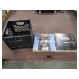 Approx 35 Records w/Milk Crate