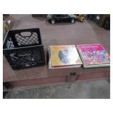 Approx 45 Records w/Milk Crate