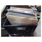 Approx 46 Records w/Milk Crate