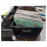 Approx 52 Records w/Milk Crate