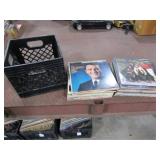 Approx 57 Records w/Milk Crate