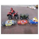 M&M Car, Lightning Mcqueen Car, Police Car,2-ATVs