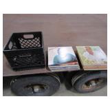 Approx 45 Records w/Milk Crate