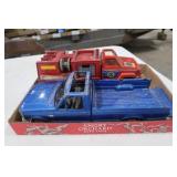 Tonka Fire Truck & Blue Pickup