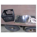 Approx 42 Records w/Milk Crate