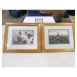 2 Prints by Charles M. Russell, Both 11.75inWx9.75