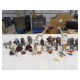 Various Plastic Toy Animals