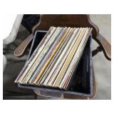 Approx 47 Records w/Milk Crate
