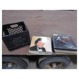 Approx 25 Records w/Milk Crate