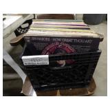 Approx 56 Records w/Milk Crate