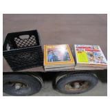 Approx 52 Records w/Milk Crate