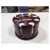 Spinning Poker Chip Set w/1 Pack of Cards