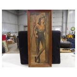 'Harlequin with Parrot' by Jean Maio 16inWx38.5inT