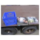 Approx 50 Records w/Milk Crate