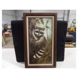 Raccoon Painting by LaVonne Forsberg 17inWx29inT