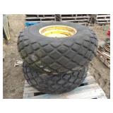 13.6-16.1 Goodyear Tires on 8 Hole Rims