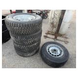 4-Mercedes 5 Hole Rims w/Bridgestone Blizzak WS-15