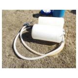 2-30 Gal. Poly Drums w/Hoses & Valves