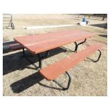 7ft. Painted Wood Picnic Table Good Shape