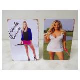 8x12 Paula Creamer Tin Sign & 8x12 Paige Spiranic