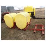 2-200gal. Poly Tanks w/Mounting Brackets,