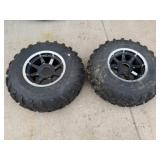 2-New Carlisle AT489 25x10.00-12 Tires on 4 Hole