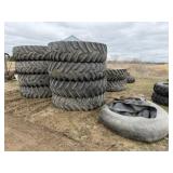 8 Total- 20.8R42 Tractor Tires (Weather Cracked)