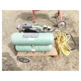 Hitachi EC12 2HP Air Compressor w/Hose & Cart